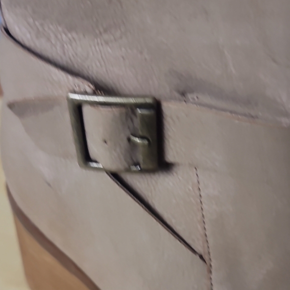 Korks KORKS EASE Marci II Natural Tan Heeled Boots Chunky Wooden Heel - Picture 8 of 13